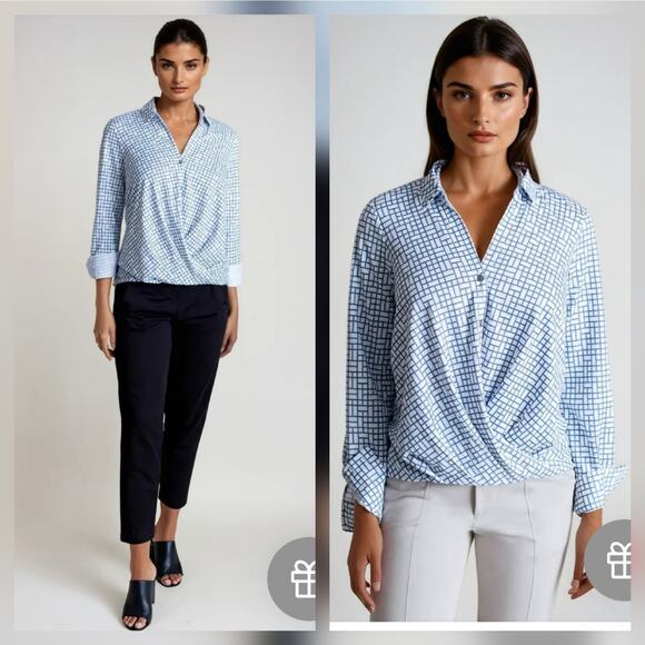 BUKI WRAP STYLE BLOUSE, SIZE XL, NWT - Picture 8 of 8